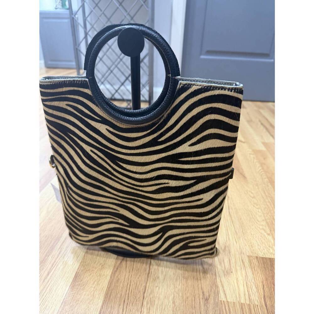 NEW CHARLIE LEATHER women's saveria crossbody bag in tiger cow fur
